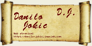 Danilo Jokić vizit kartica